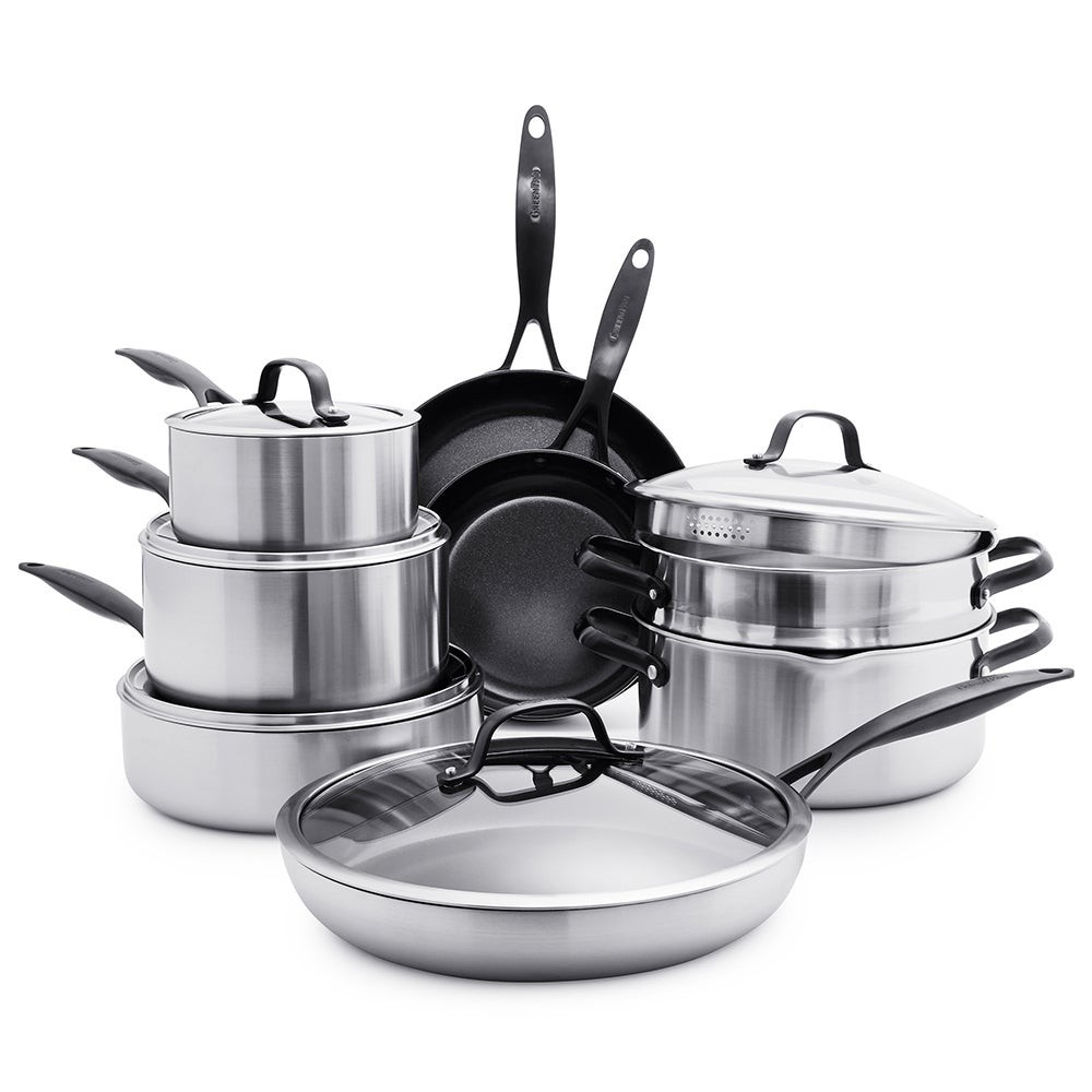 Venice Pro Noir 13pc Ceramic Nonstick 3-Ply Cookware Set