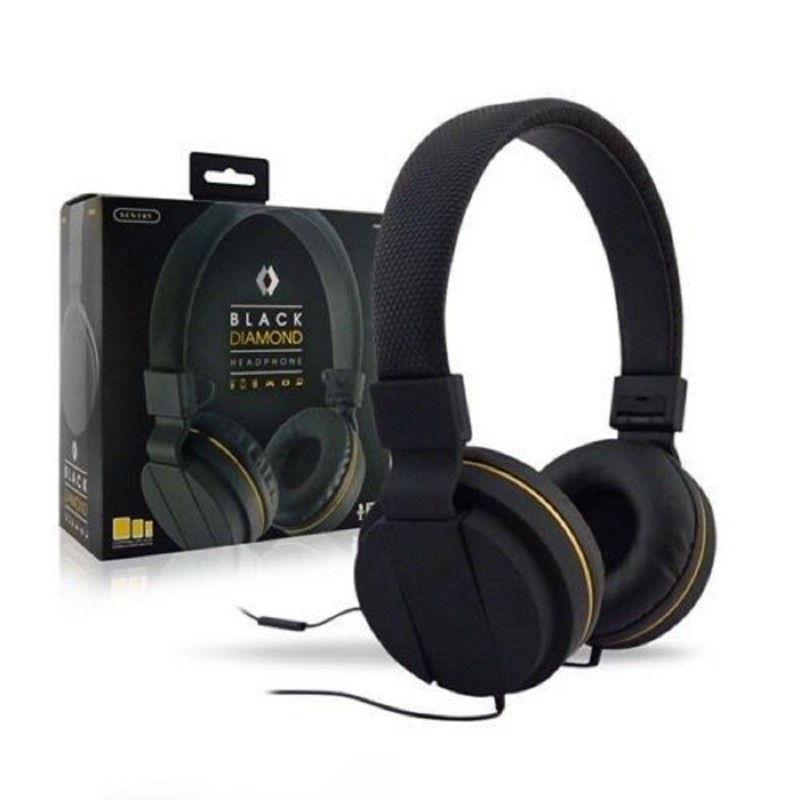 Black Diamond Over-Ear Wired Headphones - (Black)