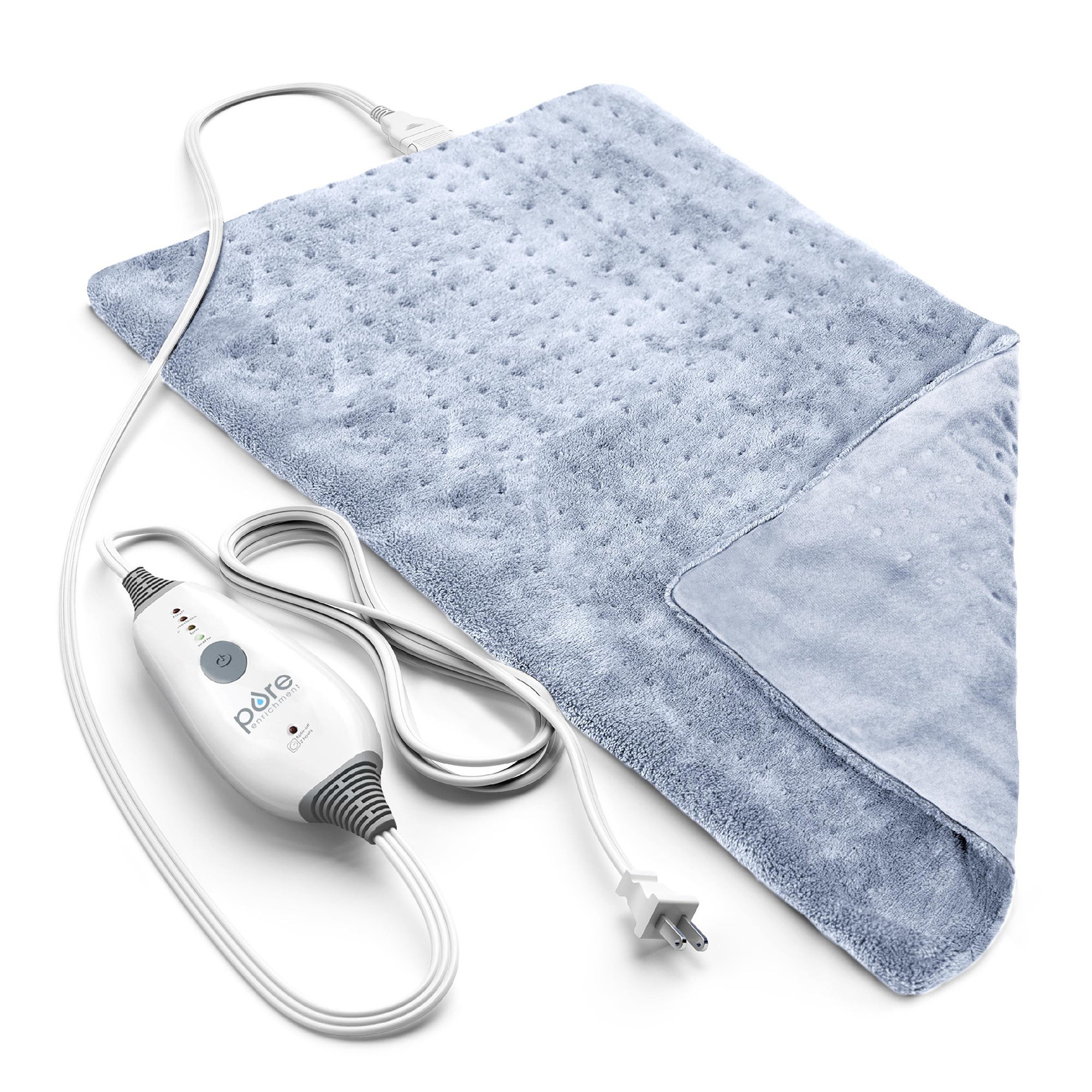 PureRelief Deluxe Heating Pad Rain Blue