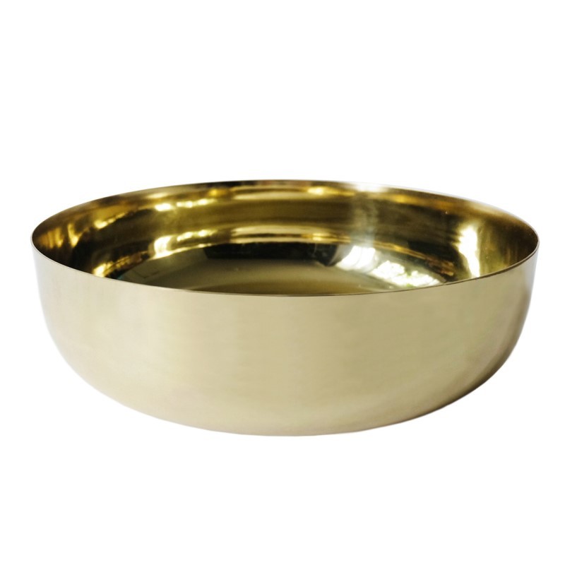 Gold 10inch Salad Bowl with Flaired Edge