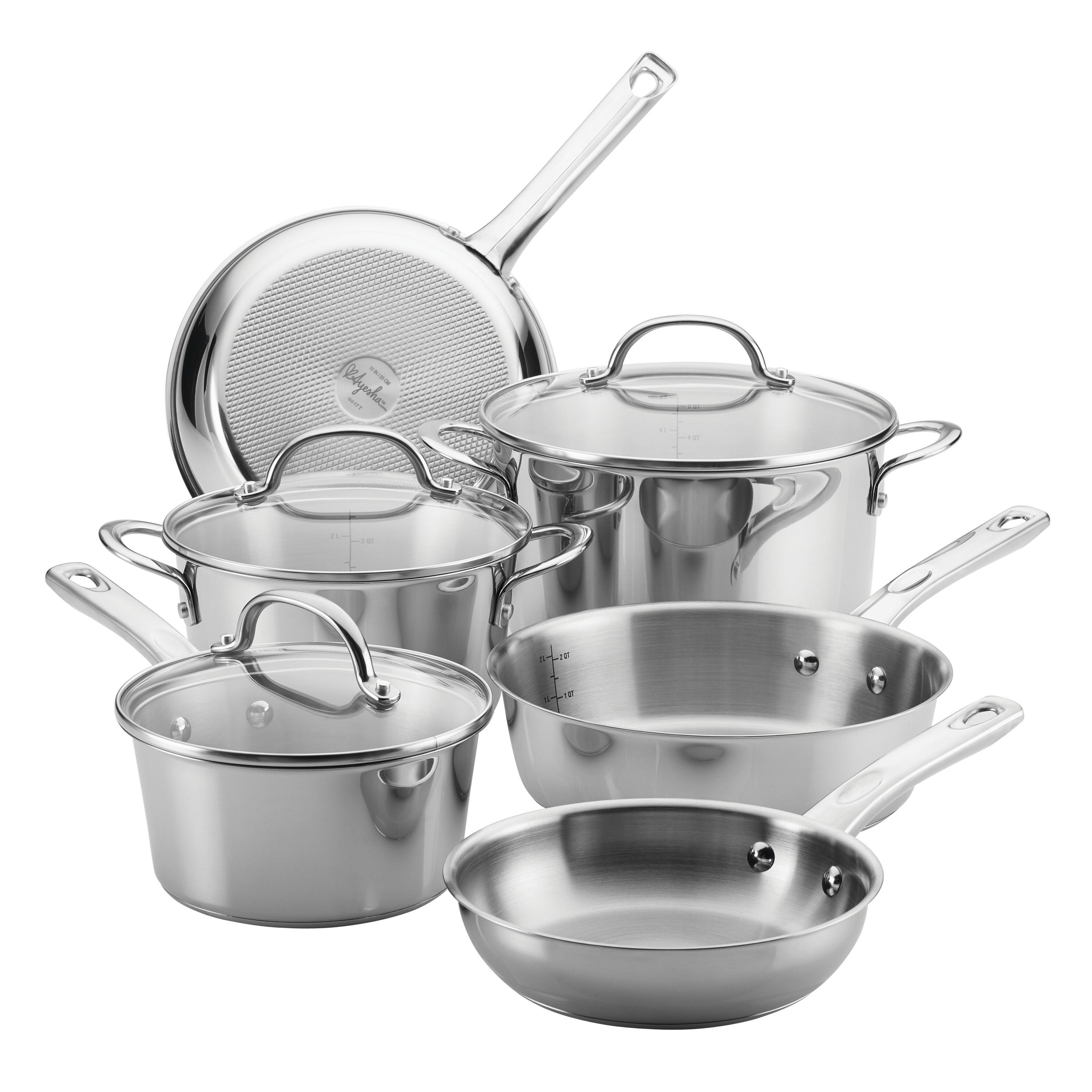 9pc Home Collection Stainless Steel Cookware Set