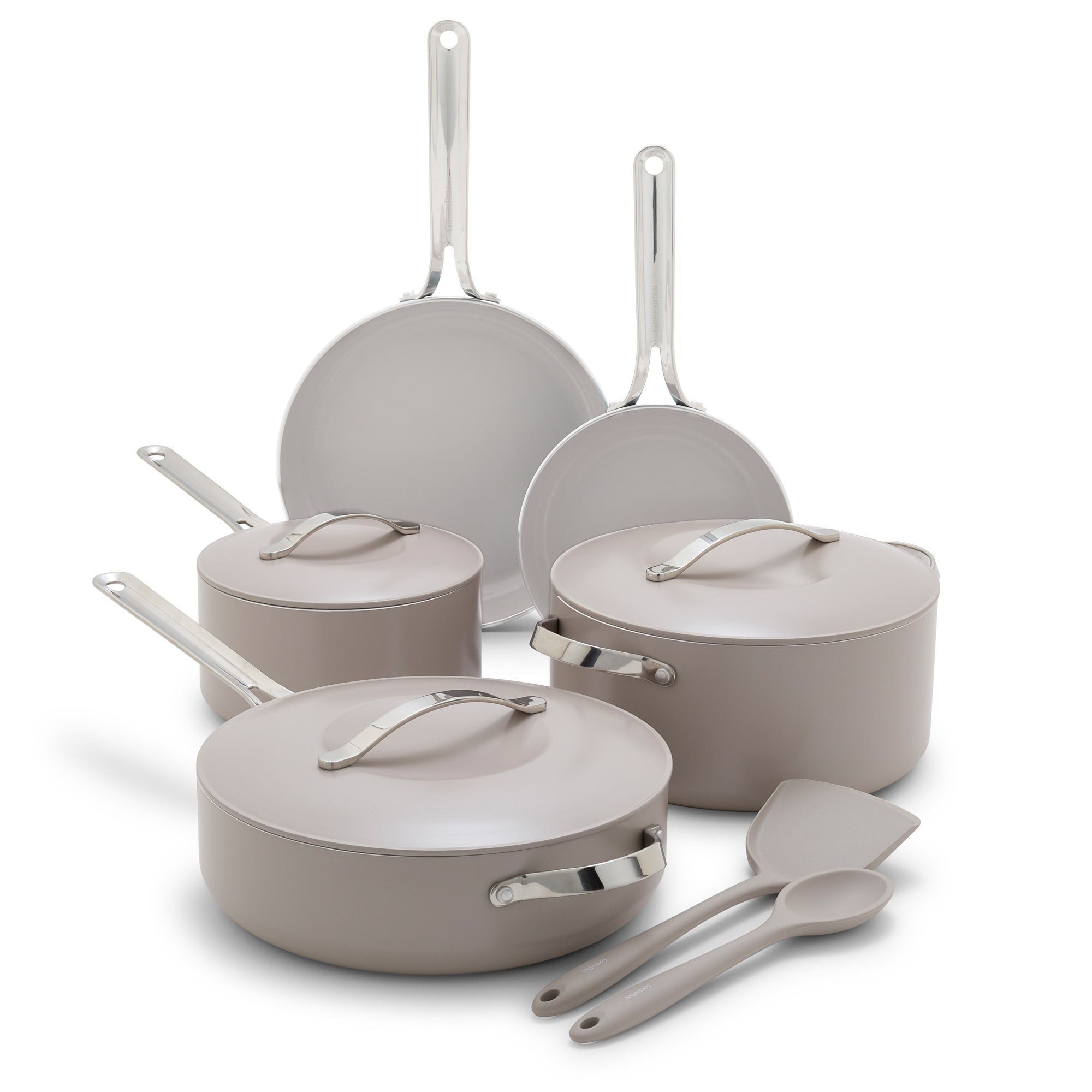 Nova 10pc Ceramic Nonstick Cookware Set Clay