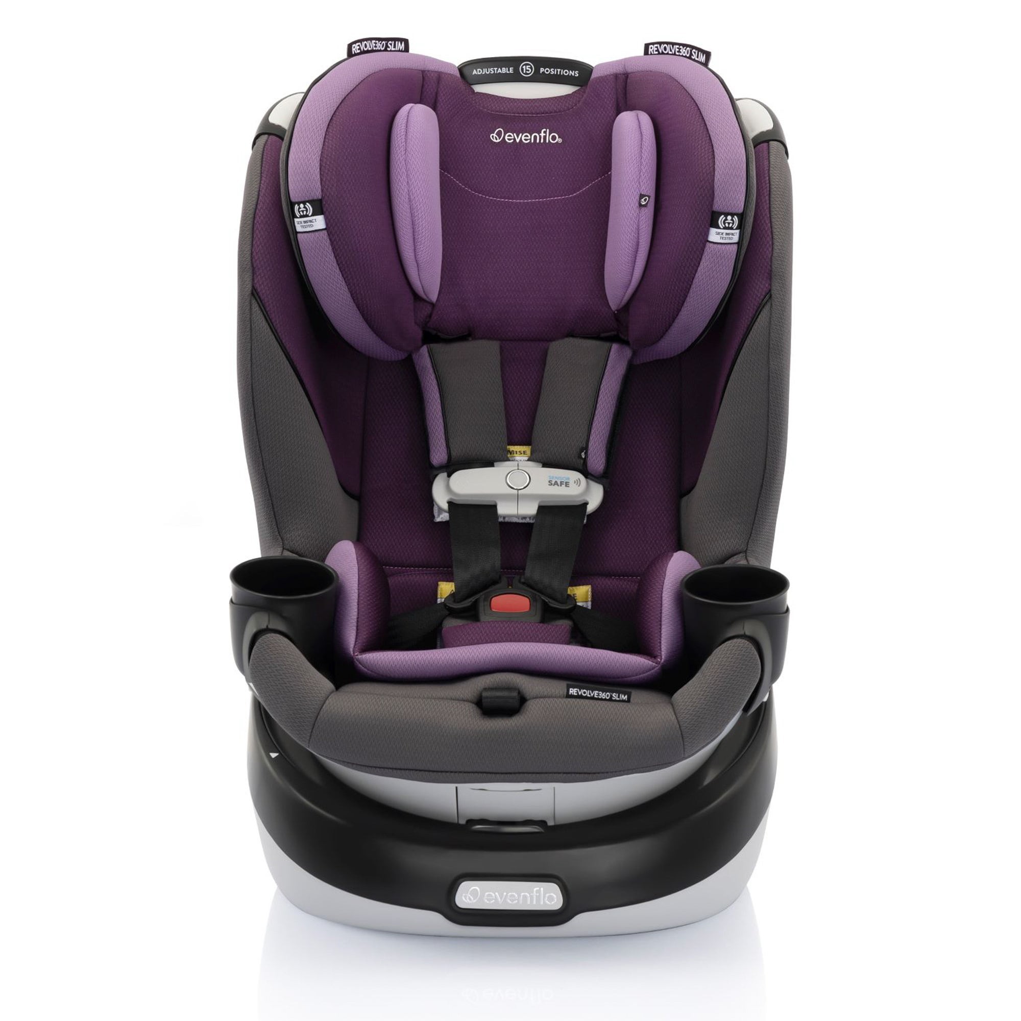 GOLD Revolve360 Slim 2-in-1 Rotational Car Seat + SensorSafe Amethyst Purple