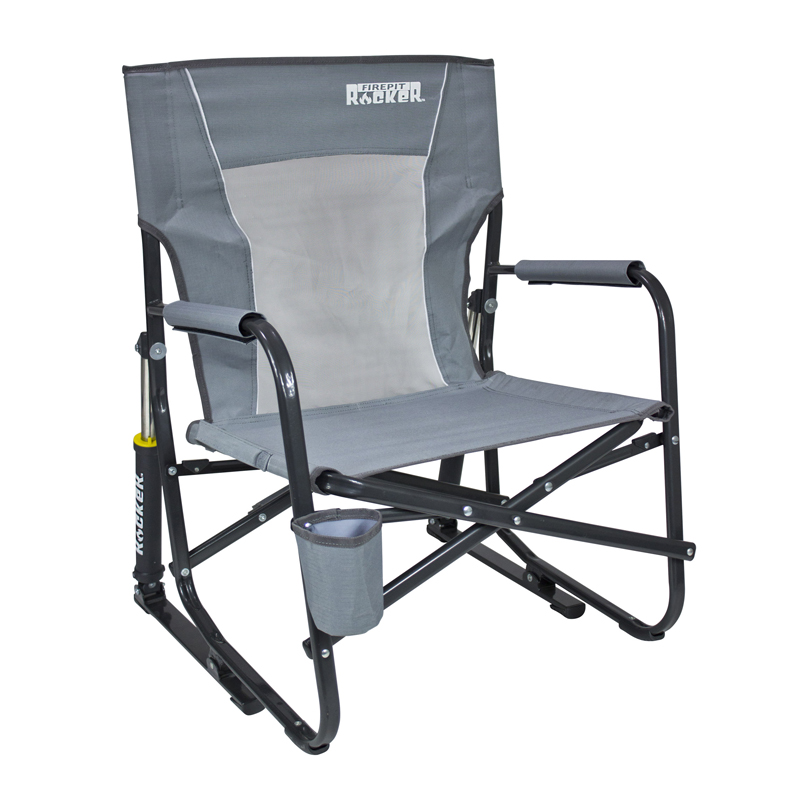 Foldable Firepit Rocker Chair - (Pewter)