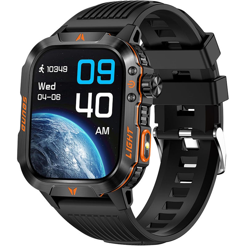2 Inch Touch Screen Smartwatch with Built-in Flashlight