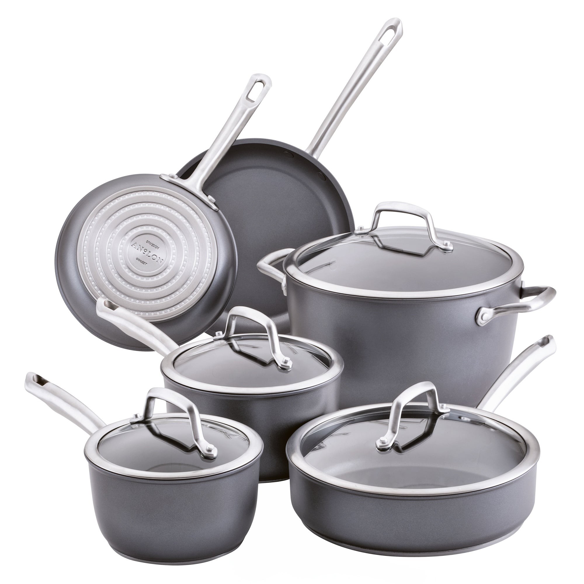 Accolade 10pc Precision Forged Cookware Set Moonstone