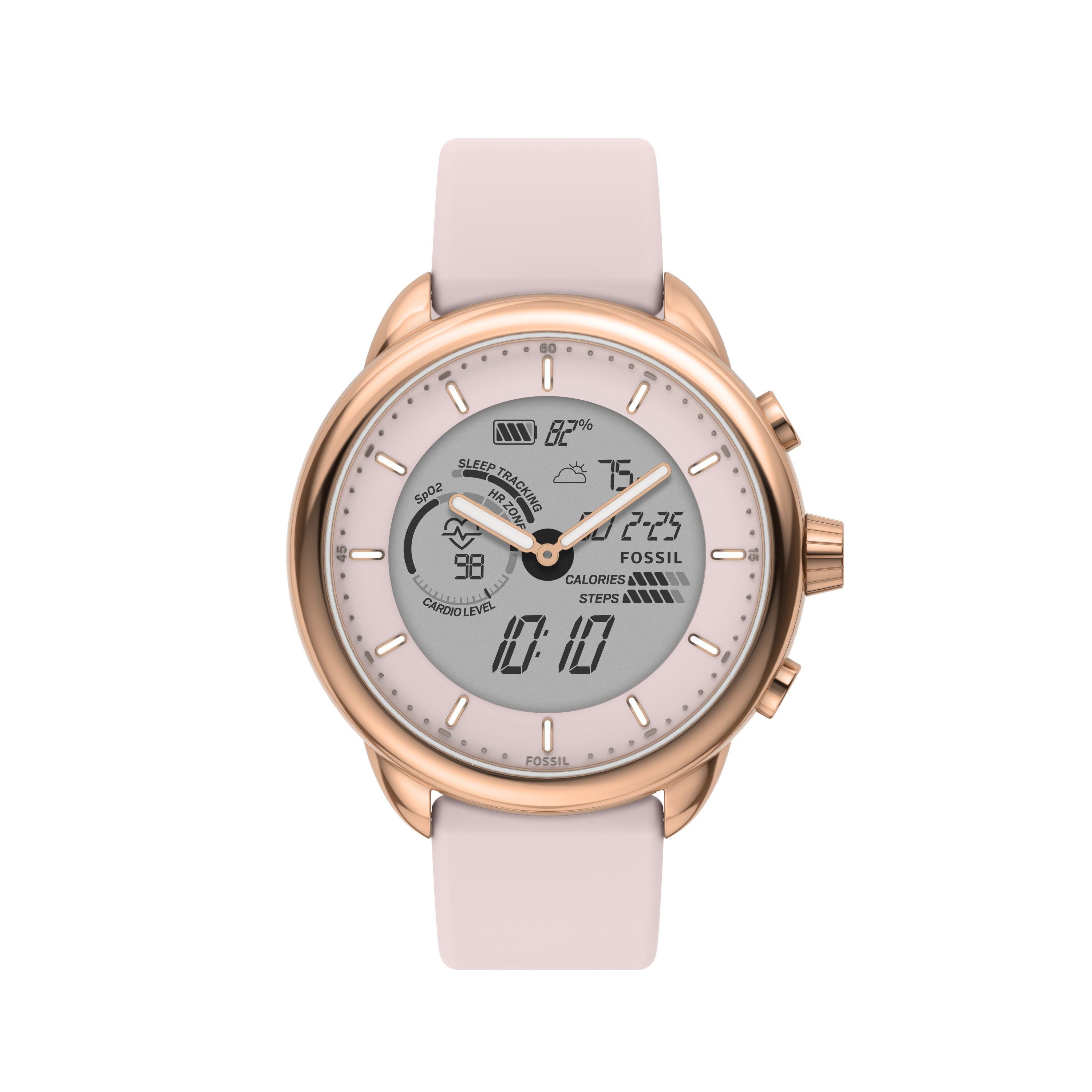 Ladies' Wellness Edition Gen 6 Hybrid Blush Silicone Strap Smartwatch, Blush Dial