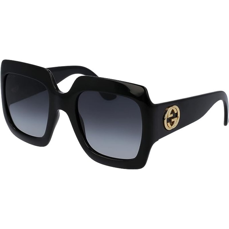 Womens Oversized Square Sunglasses - (Black)