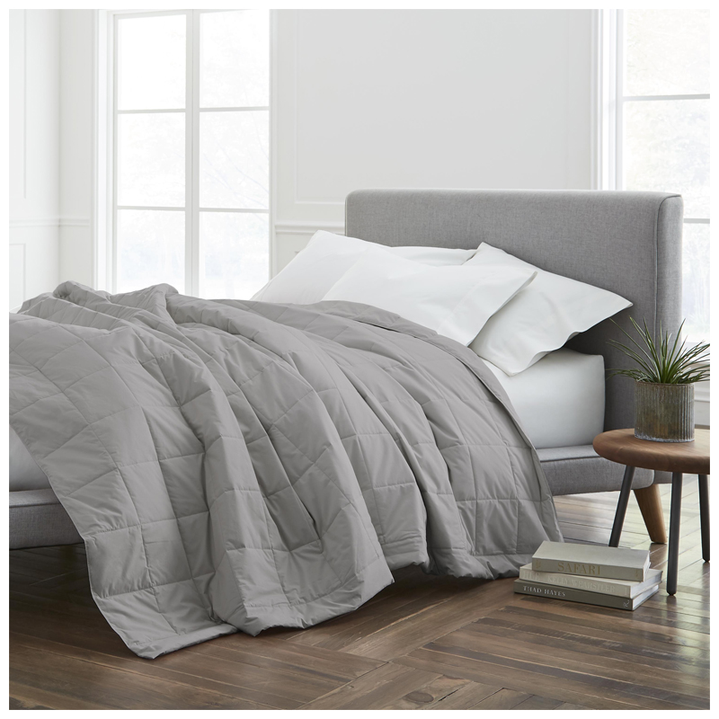 Cotton Filled King Dark Grey Blanket