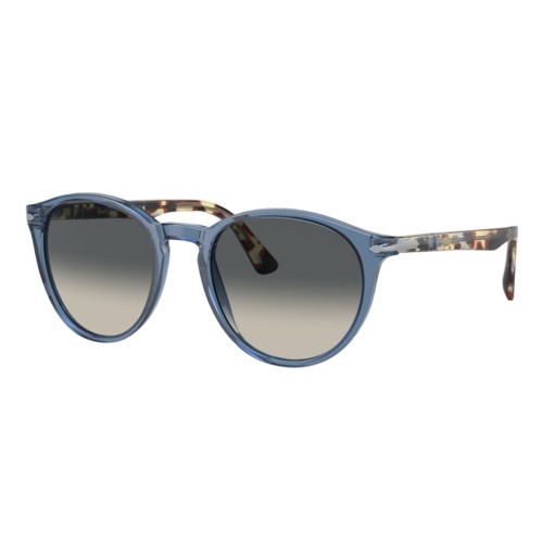 Persol PO3152S Sunglasses Transparent Navy/Light Grey Gradient Dark Grey, Size 52 frame