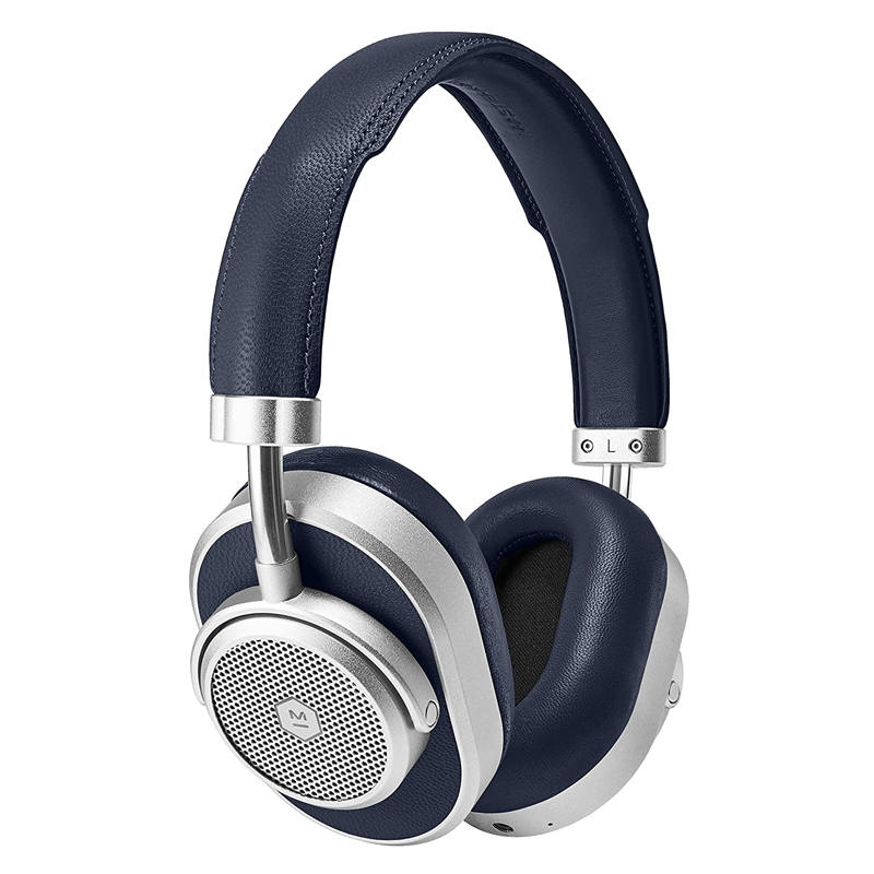 Active Noise Cancelling Wirelss Over-Ear Headphones - (Silver and Navy)