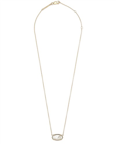 Kendra Scott Elisa 18k Gold Vermeil Pendant Necklace in Ivory Mother-of-Pearl