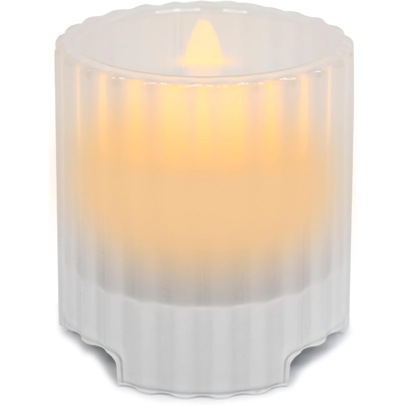 Flameless Candle with Bluetooth Speaker and Rechargeable Battery