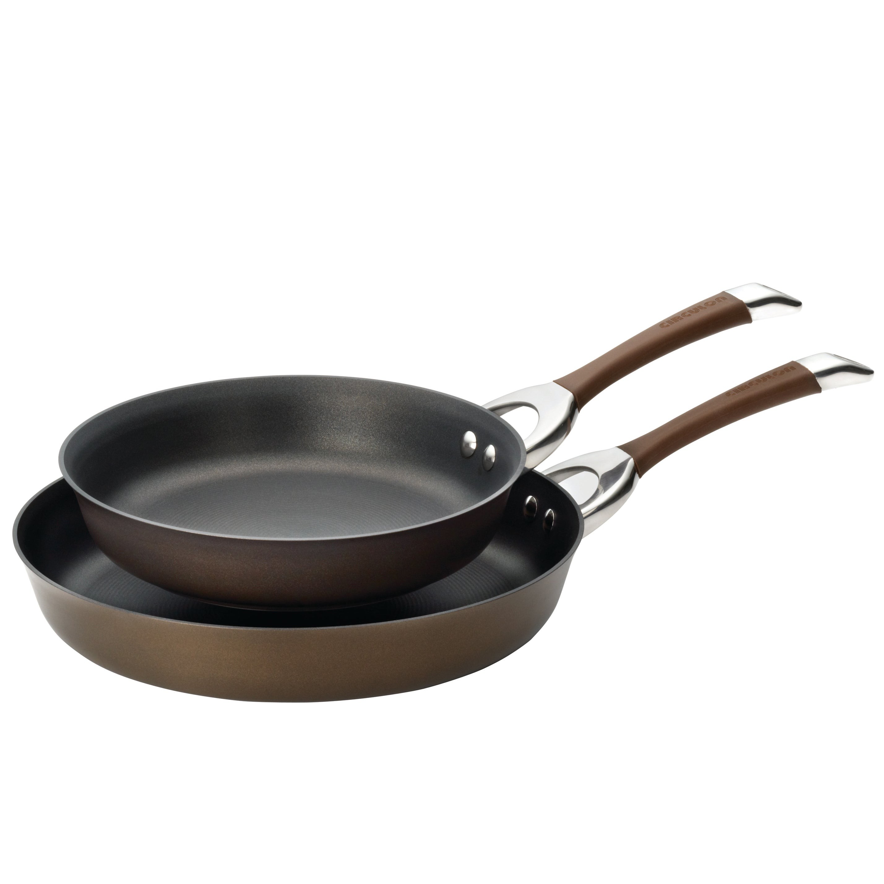Symmetry Hard-Anodized Nonstick 10" & 12" Skillets Chocolate