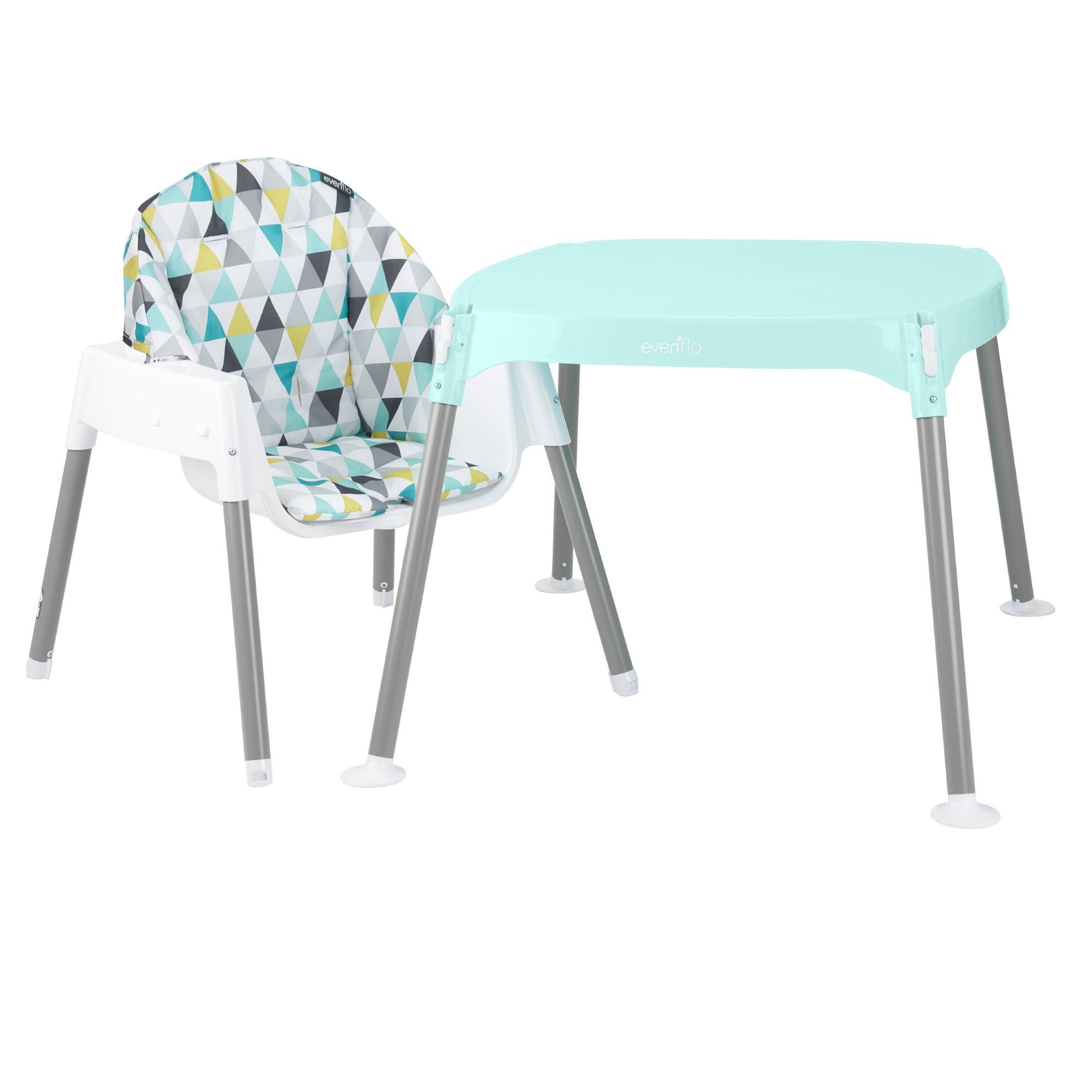 Eat & Grow 4-Mode Convertible High Chair Prism Triangles Green