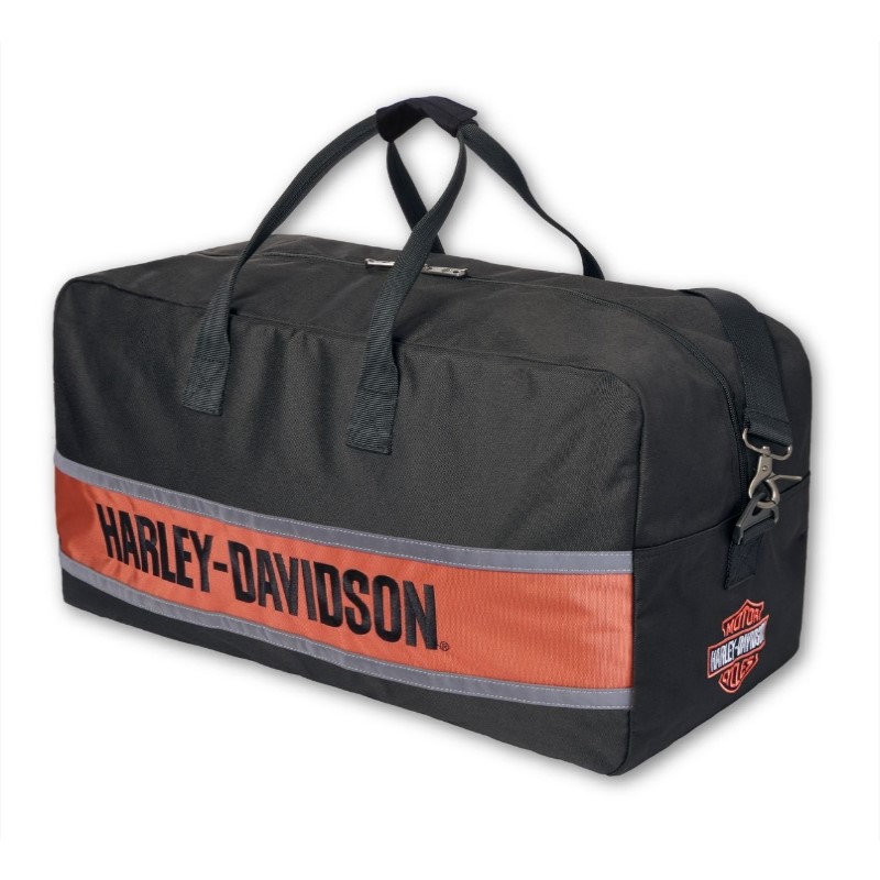 Sport Stripe Duffel - (Black/Orange)