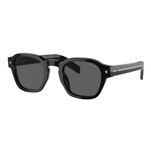 Prada PR A16S Sunglasses Black/Dark Grey Solid, Size 52 frame Black/Dark Grey Solid