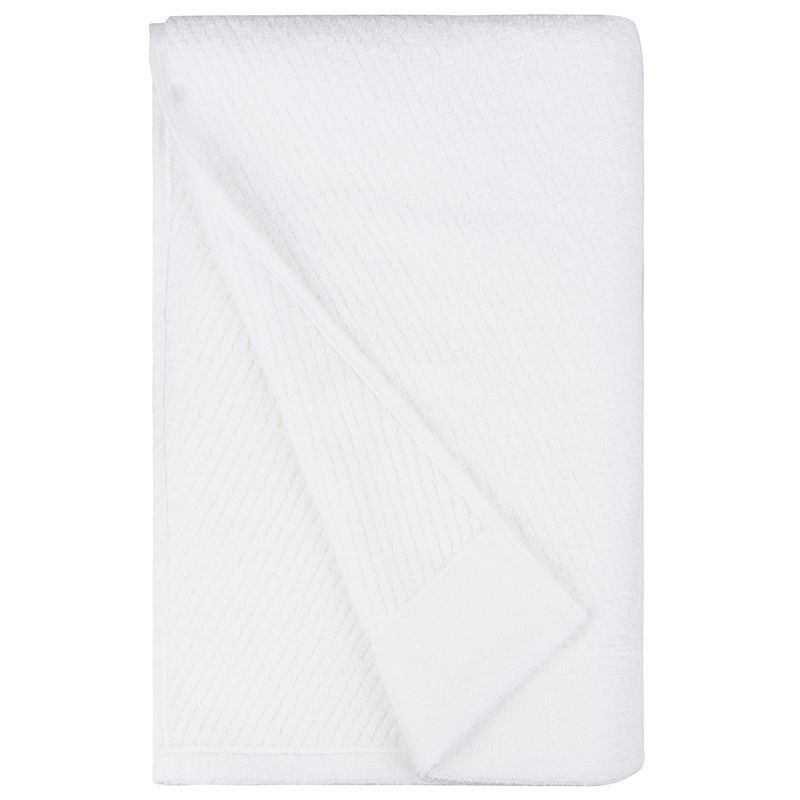 Tailored 2Pcs Set Bath Towel - (White)