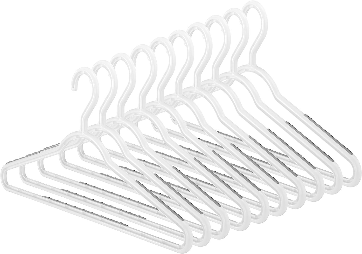Slim Sure-Grip Hangers S/10 - (Paloma Grey)