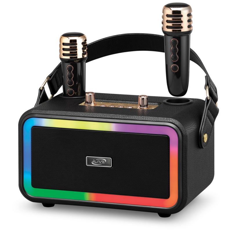 Karaoke Machine with Bluetooth & LED Lights